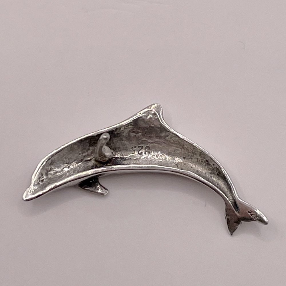 Sterling Silver Single Dolphin Earring - Picture 6 of 10